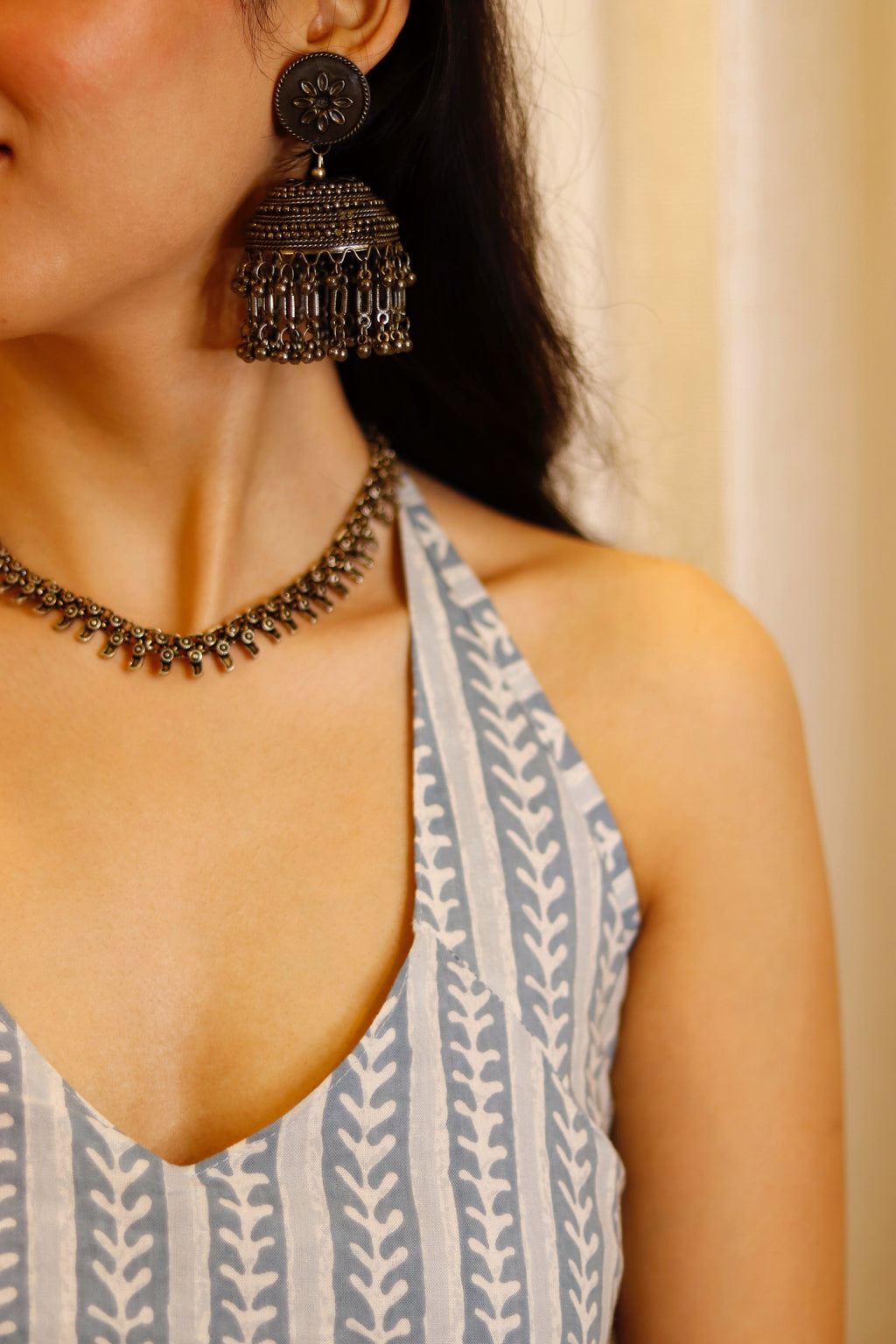 NISH HALTER NECK CORSET KURTI